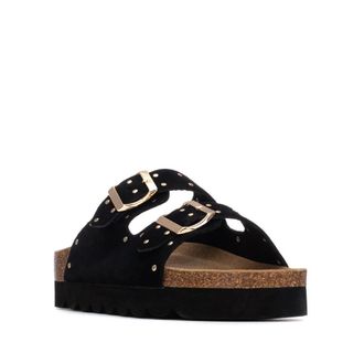 Xti Womens Refresh Collection Eyelets Double Strap Buckle Flat Sandals