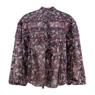Isabel Marant Ruffled Crewneck Shirt - female - Marant &eacute;toile - Shirts - Multicolor - 2XS - Blouses & Shirts