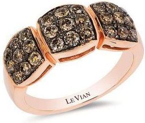 Le Vian Ladies Euphoria Chocolate Rings set in 14K Strawberry Gold
