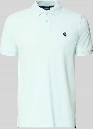 Mc Neal Slim Fit Poloshirt mit Logo-Stitching in Helltuerkis, Gr&ouml;&szlig;e XXXL
