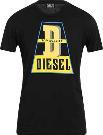 Diesel Unisex Volwassen Top Kwaliteit Logo T-Shirt (Zwart)
