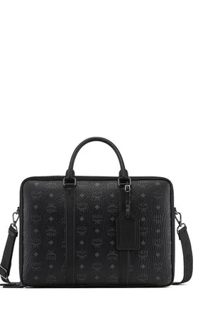 MCM Klassik Briefcase in Visetos in Black at Nordstrom