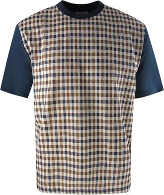 Aquascutum Mens Aquascutum Iconic Front Navy Blue T-Shirt