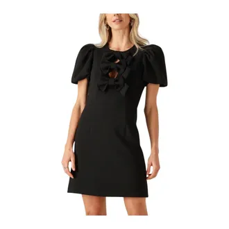 Ibana Kleedjes, Dames, Zwart, S, Polyester, Darcey Mini Jurk