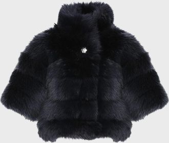 Gorski Reversible Merinillo Lamb Shearling Bolero Jacket With Cropped Sleeves