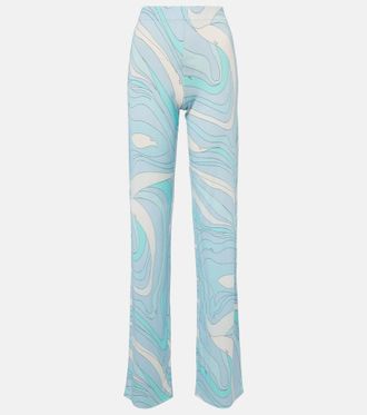 Pucci Marmo satin jersey straight pants