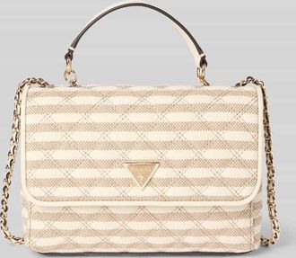 Guess Handtasche mit Label-Applikation Modell GIULLY II in Beige, Gr&ouml;&szlig;e 1