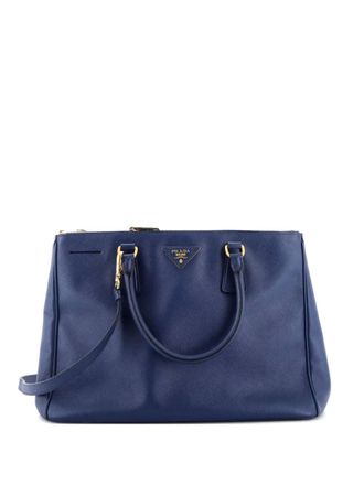 Prada Galleria Double Zip Saffiano Leather Large tote bag - Blue