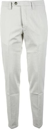Michele Carbone Katoenmix Stretchbroek - Heren - Slim Fit Broeken - Wit - W33 - Katoen - Broeken