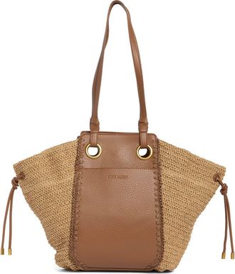 Steve Madden Bidris Mix Media Tote Bag in Natural /Nutshell at Nordstrom Rack