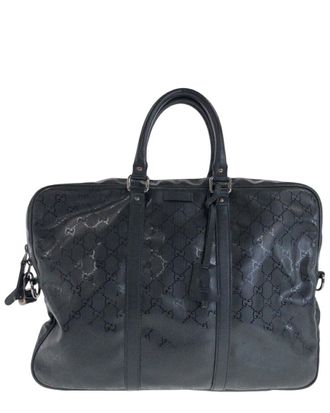 Gucci Black Pvc Business Bag (Authentic Pre-Loved)