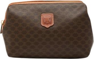 Celine Pre-owned Coated Canvas Pouch - Dames - Vintage Tassen - Bruin - ONE Size - Vintage