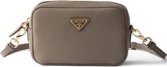 Prada Borsa a spalla mini con logo - Grigio