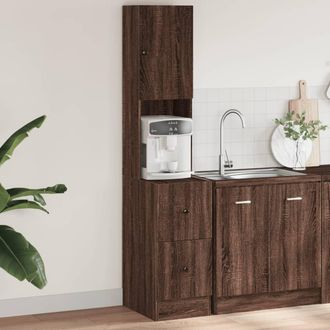 vidaXL Vidaxl - Mueble De Cocina Madera Ingenier&iacute;a Marr&oacute;n Roble 35x50x180 Cm