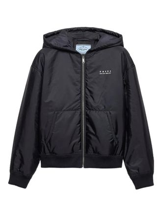 Prada Lightweight Re-Nylon hooded blouson jacket - Blue