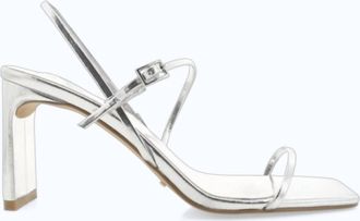 Billini Womens Kittie Heel Sandal In Silver