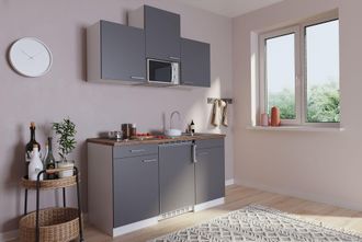 Respekta Cucina Minicucina Cucina Singola Cucinino Bianco Grigio Luis 150 Cm Respecta