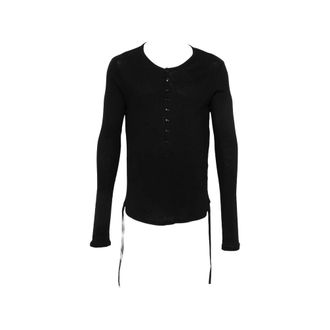 Ann Demeulemeester Heren, Tops, Zwart, Maat: S Katoen