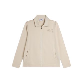 Freddy Felpa Zip con Collo a Camicia e Inserti Animalier