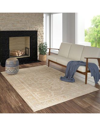 LR Home Lr Home Diamond Traditional Medallion Handmade Area Rug