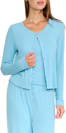 Honeydew Intimates Blissful Pointelle Cardigan in Ocean at Nordstrom, Size X-Small