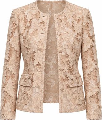 Dolce & Gabbana Informele Geweven Jas - Dames - Blazers - Beige - S - Katoen - Jassen