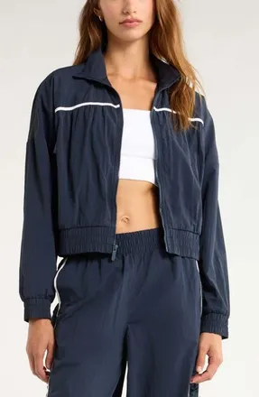 Zella Travel Lite Track Jacket in Navy Sapphire at Nordstrom, Size X-Small