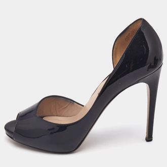 Nicholas Kirkwood Black Patent Leather Dorsay Pumps Size 39