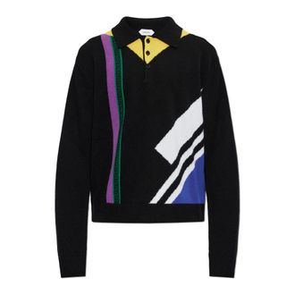 Versace Truien & Vesten, Heren, Zwart, S, Wol, Wol trui met coltrui en lange mouwen