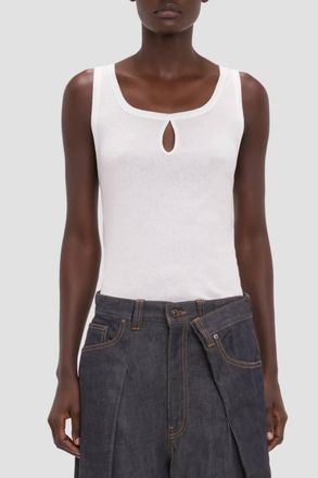 Victoria Beckham Split Tank Top In White