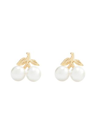 Coach Cherry Faux Pearl Stud Earrings - One Size
