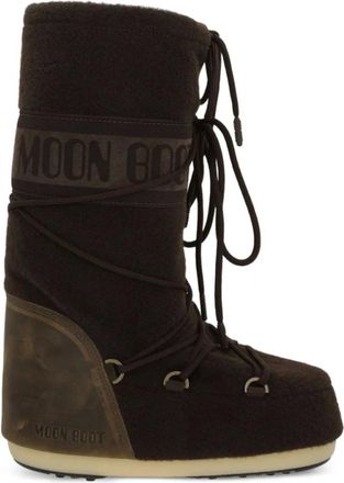 Moon Boot MB Icon Nubuck Felt Boot - Heren - Schoenen - Bruin - Maat: 45 EU Zijde