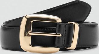 Mango Cintura fibbia quadrata nero - Donna - XL - MANGO