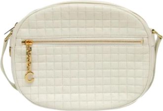 Celine Pre-owned Leather celine-bags - Dames - Vintage Schoudertas - Wit - ONE Size - Leer - Vintage