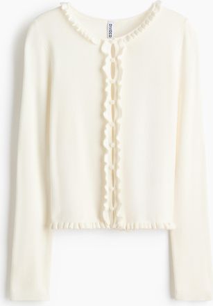 H&M Cardigan mit Volants - White