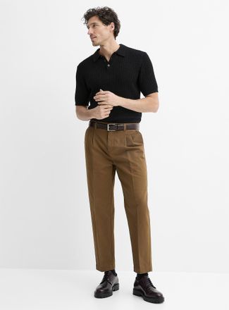 Le 31 Mens Pleated chinos Reykjavik fit - Tapered with pleats