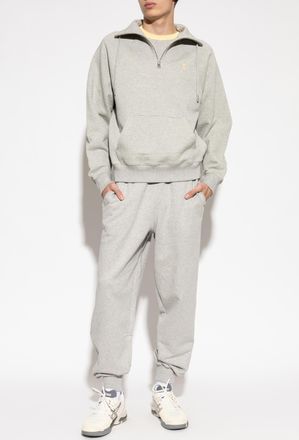 Ami Sweatshirt With Embroidered Logo, Mens, Grey