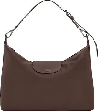 Longchamp Extra Large Le Pliage Xtra Leather Hobo Bag in Mocha at Nordstrom