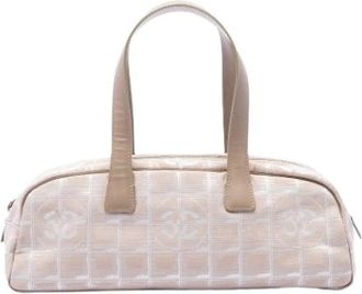 Chanel Pre-owned Vintage Nylon Handbag - Dames - Vintage Handtas - Beige - ONE Size - Nylon - Vintage