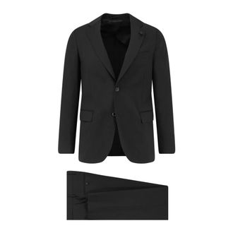 Lardini Dresses Black - male - Lardini - Single Breasted Suits - Black - 2XL - Suits