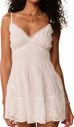 LoveShackFancy Azar Mini Dress In White