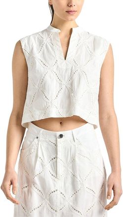 Derek Lam Tilda Cotton Eyelet Sleeveless Top