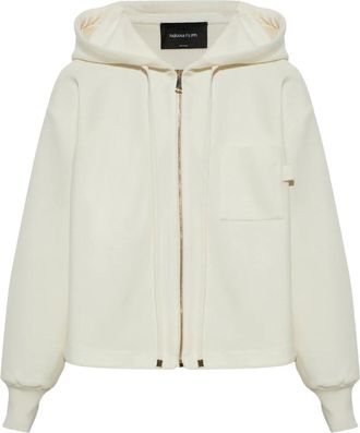 Fabiana Filippi Felpa con cappuccio in lana - - Sweatshirts & Hoodies - Donna - Beige - S
