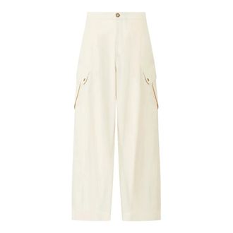 Pinko Wide Trousers, female, Beige, Size: 2XS Rosalin Pantalone