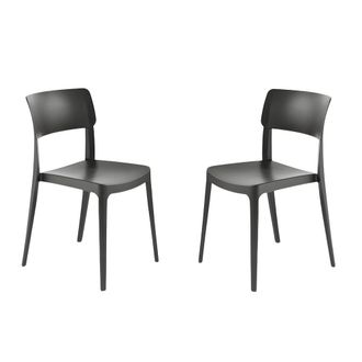 MondoViro Juego de 4 sillas de polipropileno gris cm 50x51 81h