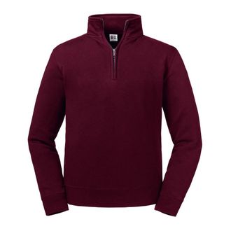 Russell Athletic Russell Heren Authentieke Zip Neck Sweatshirt (Bourgondië)