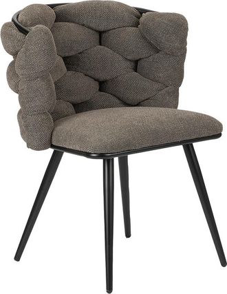 Global Interiors Designerstuhl Rock mit Chenille Bezug - Taupe