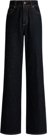 Kiton Denim Palazzo Broek - Dames - Loose Fit Jeans - Blauw - M - Denim - Jeans