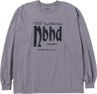 Neighborhood T-shirt a maniche lunghe con stampa - Grigio