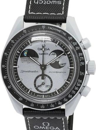 Omega Pre-owned Watches, male, Gray, Size: ONE SIZE Pre-owned Speedmaster MoonSwatch Bioceramic